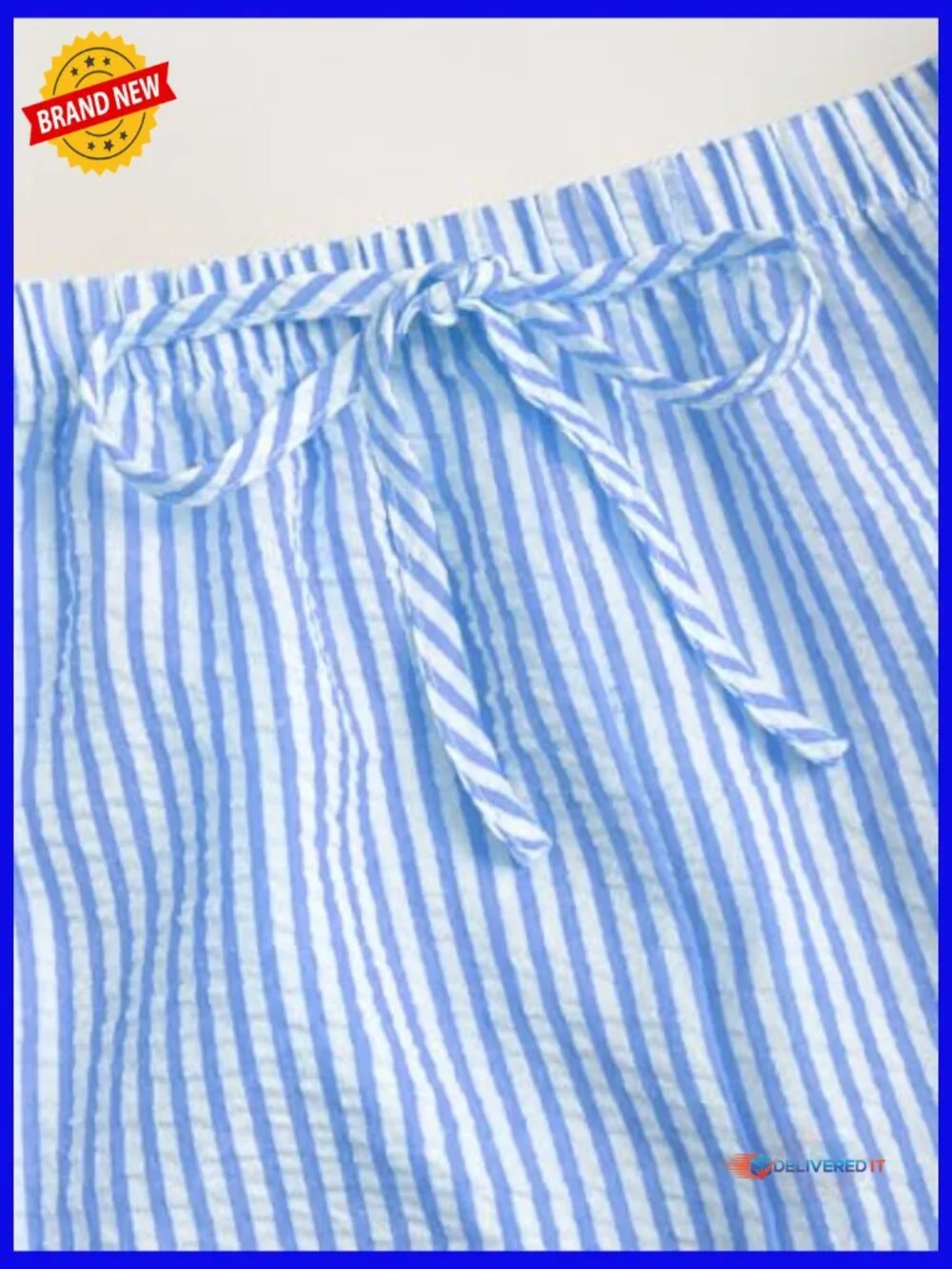 Women's 2 Piece Sets Striped Halter Top and Wide Leg Pants Matching Summer